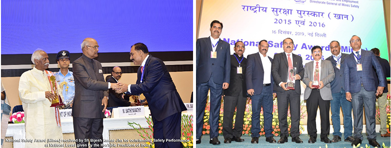 Our mines have won National Safety Award by the Hon’ble President of India in different categories
